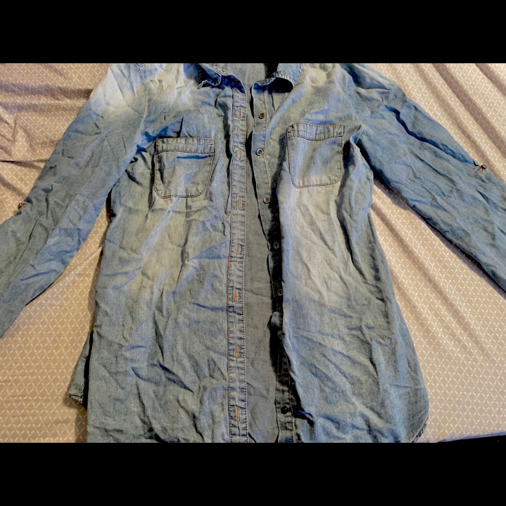 Oversized Boyfriend Tunic Jean shirt for women